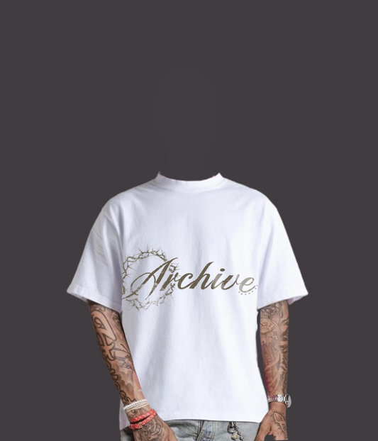 Rhinestone Archive Tee White