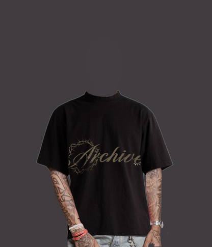 Rhinestone Archive Tee Black
